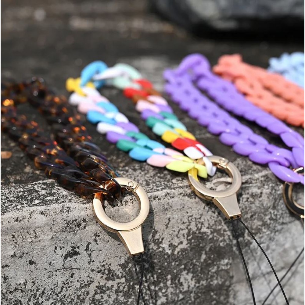 Universalarmband Befestigung für Schale/Gabel Telefon bunte Kette - Multicolor