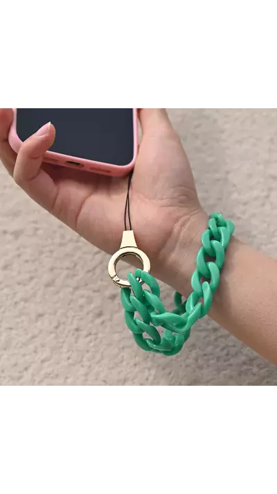 Universalarmband Befestigung für Schale/Gabel Telefon bunte Kette - Grün