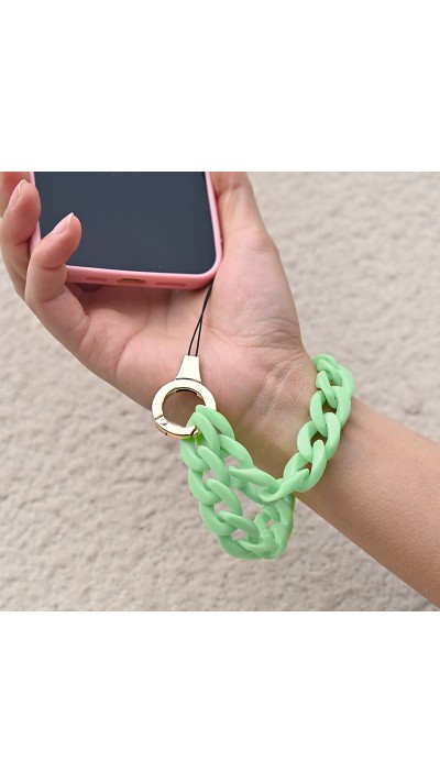 Universalarmband Befestigung für Schale/Gabel Telefon bunte Kette - Mintgrün