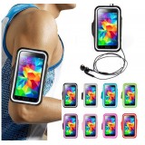 Sport Armband Handyhülle für sportliche Aktivitäten - Schwarz - 5.2" bis 5.7" (Large)