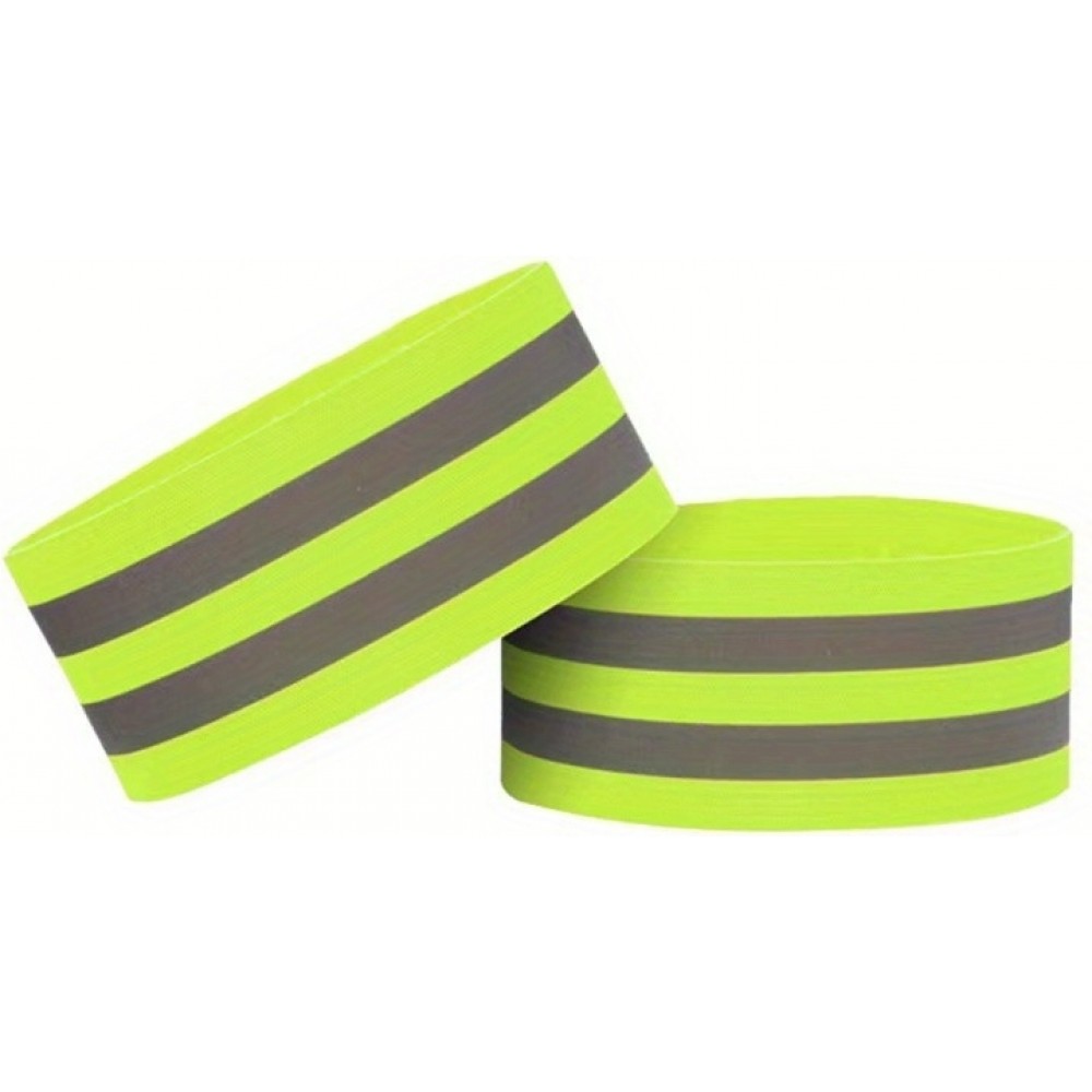 2er Set Hochsichtbare Reflektierende Armbänder Nylon Sicherheitsarmbänder für Nachtaktivitäten