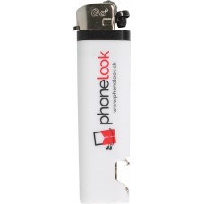 Feuerzeug Lighter mit integriertem Flaschenöffner - PhoneLook - Weiss