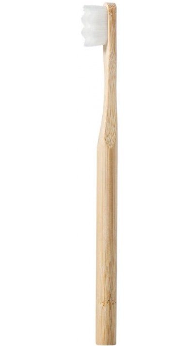 Eco Holz Zahnbürste mit Nano Bürste Bamboo eco-friendly Handzahnbürste - Weiss