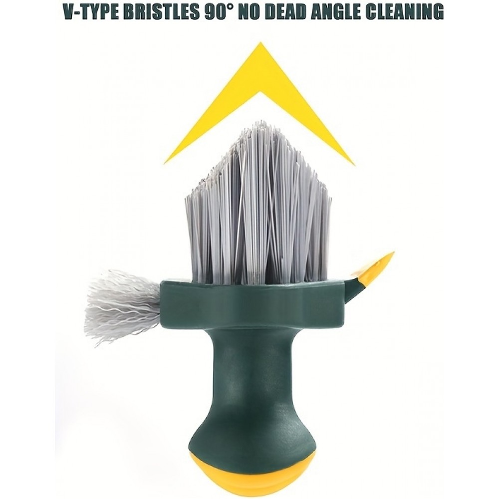 4-in-1 Fenster- und Bodenreinigungsb&uuml;rste mit praktischem Griff f&uuml;r K&uuml;che/WC/Wohnzimmer - Gr&uuml;n