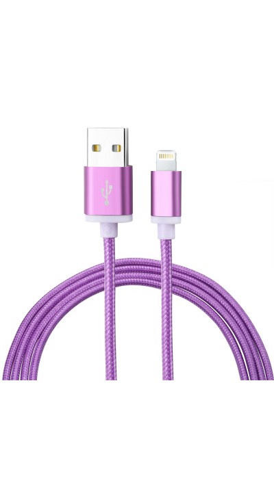 iPhone Kabel (1 m) Lightning auf USB-A - Nylon metal - Violett