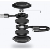 Câble Extensible 3 en 1 Baseus Golden Loop USB - Micro USB / Lightning / USB-C (3.5A) 35cm - 120cm (CAMLT-JH01) - Noir