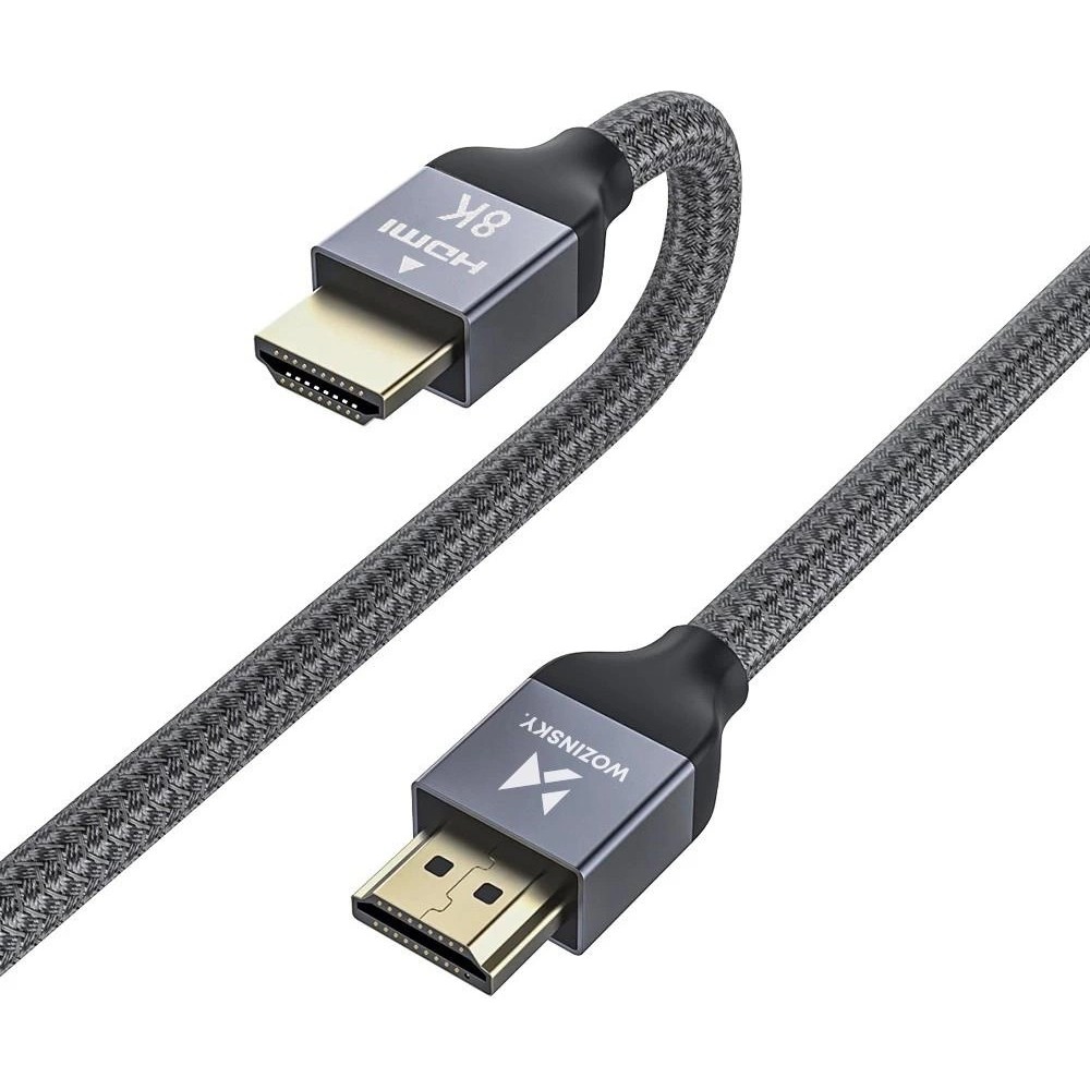 Wozinsky HDMI 2.1 Kabel 8K 60 Hz 48 Gbps / 4K 120 Hz / 2K 144 Hz (1 m) - Silber