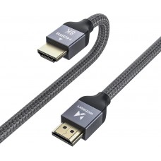 Wozinsky HDMI 2.1 Kabel 8K 60 Hz 48 Gbps / 4K 120 Hz / 2K 144 Hz (1 m) - Silber