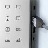 HDMI 2.1 Kabel 8K 60 Hz 48 Gbps / 4K 120 Hz / 2K 144 Hz (3 m) Wozinsky - Silber