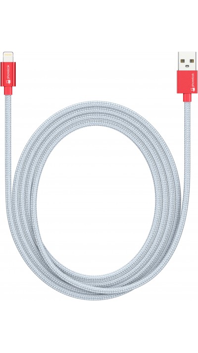 Lightning Kabel (1.5 m) iPhone auf USB - Nylon silber PhoneLook