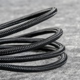 Câble USB 4 en 1 (1x Lightning, 2x USB-C, 1x Micro USB) tressé nylon 3.5A (1.2 m) - Noir