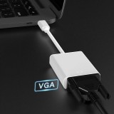 USB-C zu VGA (1080p) Adapterkabel Konverter Unterstützung Hot Plug-in - Silber