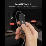 Câble de connexion USB-A avec interrupteur On & Off pour contrôler alimentation - Noir