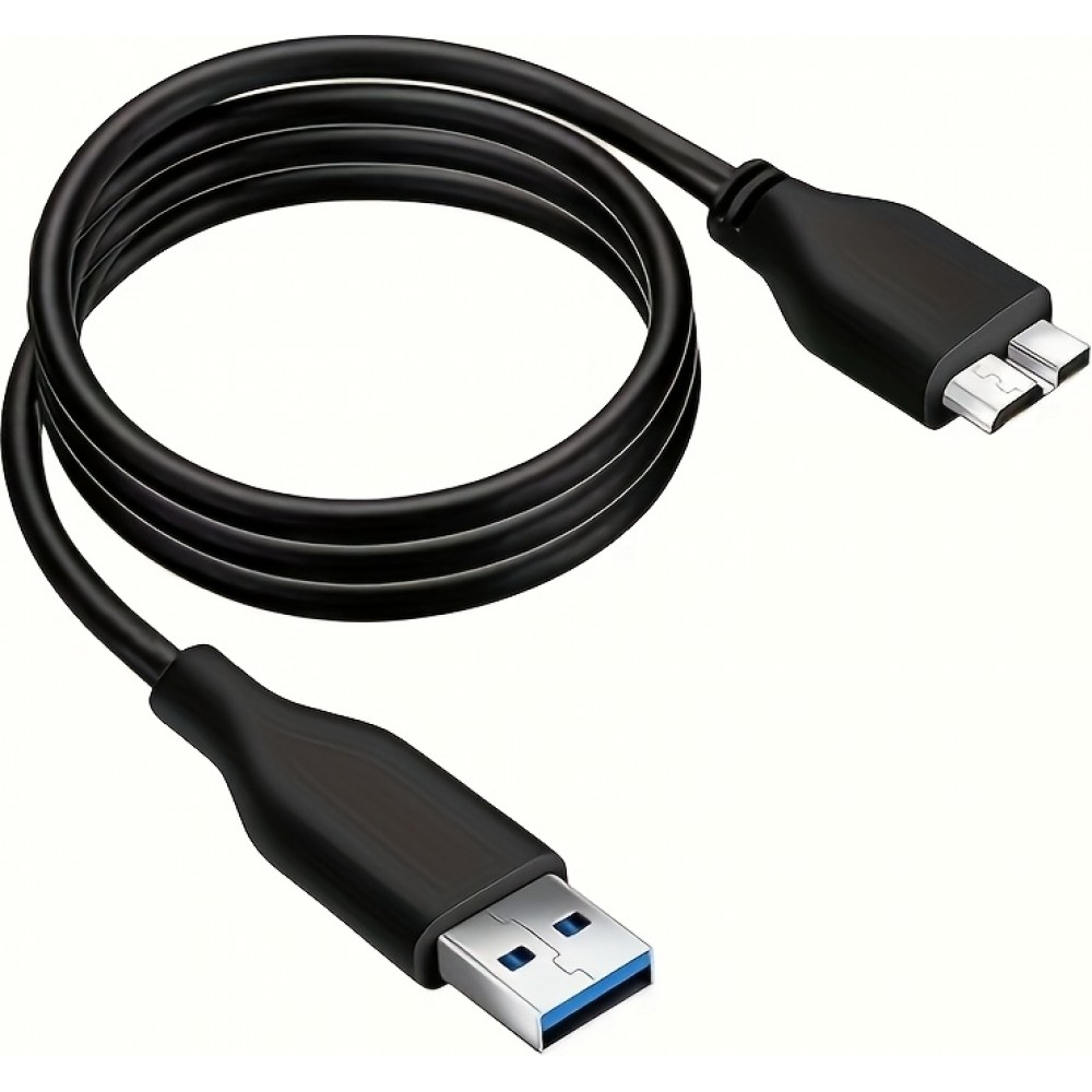 Câble de données USB A 3.0 vers Micro USB B rapide (4.8 Gbps) pour disques durs externes (1 m) - Noir
