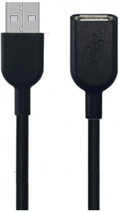 USB-A Verlängerungskabel (1 m) mit USB-A Stecker - USB Stick Speicher - Schwarz