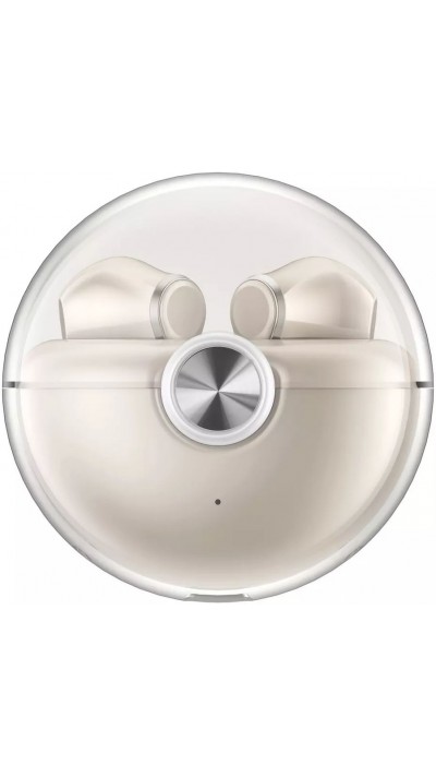 Bluetooth Kopfhörer ME-62 wireless In-Ear USB-C Mic Transparent Charging Case - Weiss