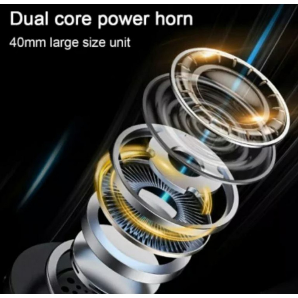 Casque Lenovo thinkplus TH10 over-ear sans fil Bluetooth 5.0 Dualpower loudspeaker - Noir