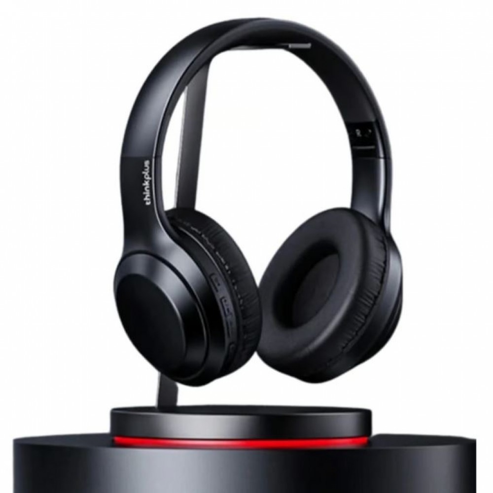 Casque Lenovo thinkplus TH10 over-ear sans fil Bluetooth 5.0 Dualpower loudspeaker - Noir