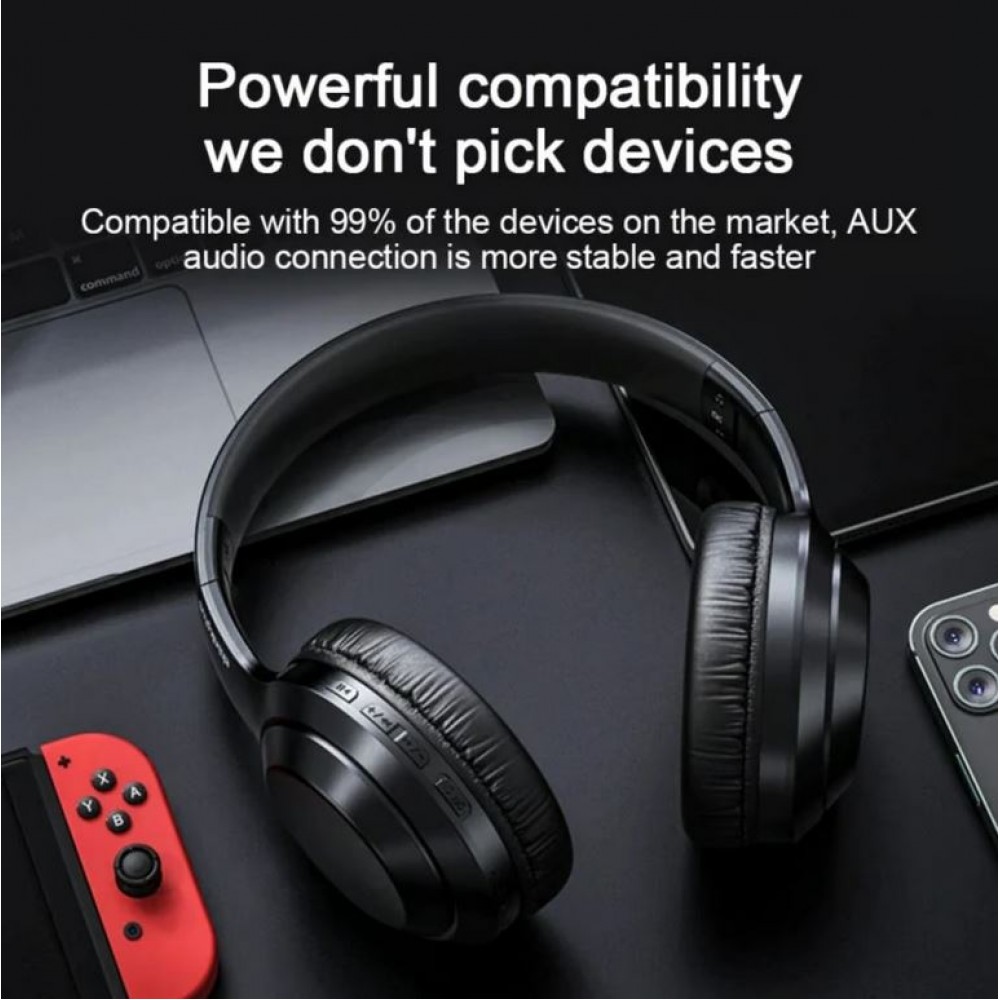 Casque Lenovo thinkplus TH10 over-ear sans fil Bluetooth 5.0 Dualpower loudspeaker - Noir