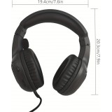 SOULBYTES S20 RGB Gaming Headset mit Surround-Sound Mikrofon für PS4 / PS5 / XBOX / PC 3.5 mm - Schwarz