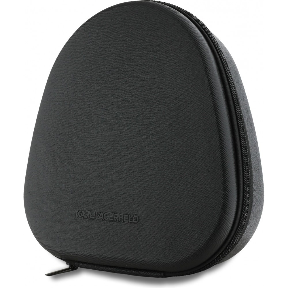 Bluetooth Kopfhörer Karl Lagerfeld Saffiano ANC/ENC Hochwertiger Audio mit Box - Schwarz