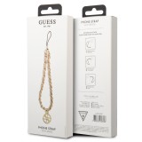 Guess Gliederkette aus Metall und Kunstleder mit Charm-Anhänger - Rosa und Gold