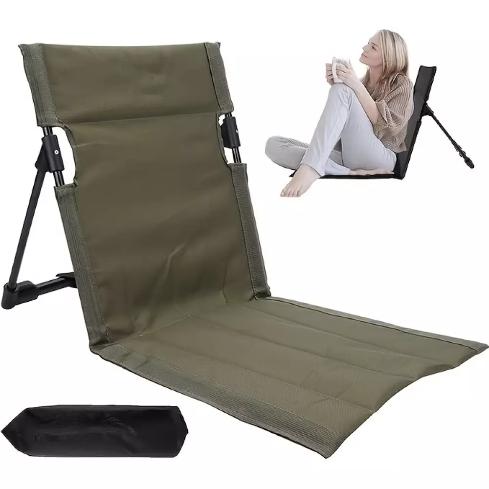Ultraleichte Aluminium Faltstuhl für Camping/Strand/Freizeit/Outdoor mit Tragetasche - Grün