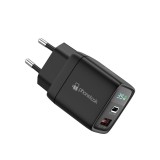 Chargeur USB-A et USB-C GaN/PD3.0 35W avec affichage LED ultra puissant PhoneLook - Noir