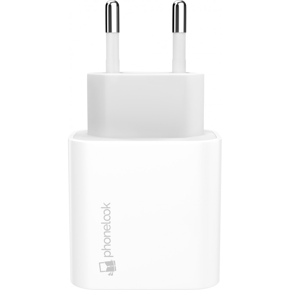 20W USB-C Ladegerät mit 1m Ladekabel USB-C (Android/iPhone 15) - Weiss