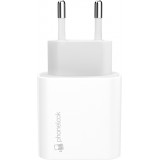 20W USB-C Ladegerät mit 1m Ladekabel USB-C (Android/iPhone 15) - Weiss