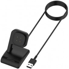 USB-Ladegerät mit Ständer für Fitbit Versa 3 - 4 und Fitbit Sense 1 - 2 - Schwarz