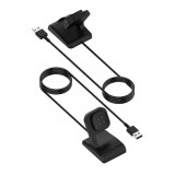 USB-Ladegerät mit Ständer für Fitbit Versa 3 - 4 und Fitbit Sense 1 - 2 - Schwarz