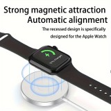 Magnetisches Qi Ladegerät MagSafe 3 in1 wireless charging für iPhone / Apple Watch / AirPods & USB-C - Weiss