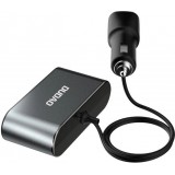 Chargeur multiprise 3x allume-cigare voiture Dudao et double USB-A répartiteur multifonction - Noir