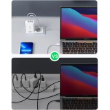Ugreen 65W Schnellladegerät PD3.0 QC3.0 2x USB-C / 1x USB-A - Weiss