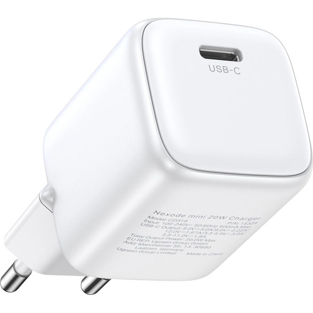 Ugreen Nexode Mini 30W PD USB-C GaN Schnellladeger&auml;t - Weiss