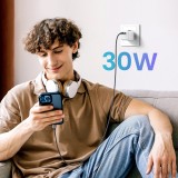 Ugreen Nexode Mini 30W PD USB-C GaN Schnellladeger&auml;t - Weiss