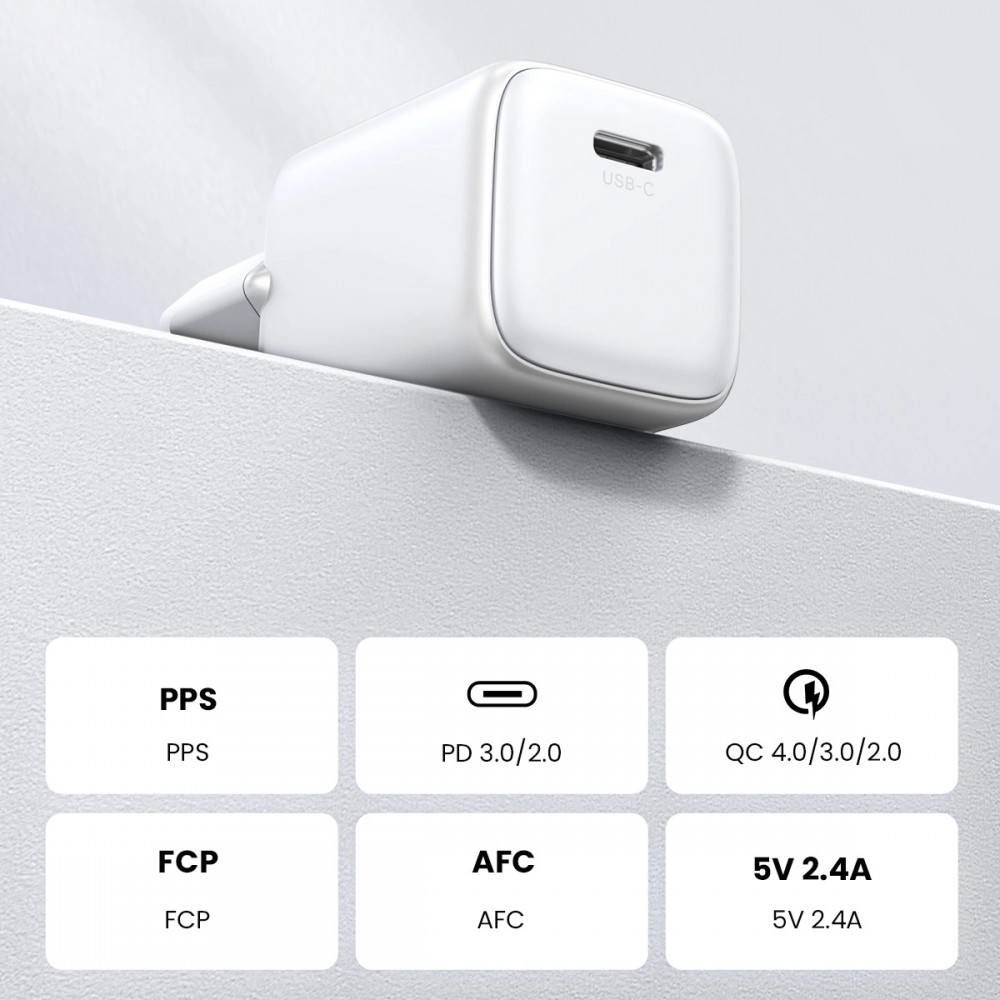 Ugreen Nexode Mini 30W PD USB-C GaN Schnellladeger&auml;t - Weiss