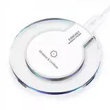 Kabellos Ladestation Qi - Wireless transparent Fantasy Ladegerät für Smartphone - Glas/Weiss