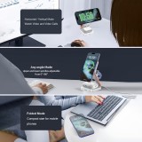 3-in-1 15W Magnetischer Kabelloser Ladeger&auml;t mit Faltbarem St&auml;nder f&uuml;r iPhone / Apple Watch / AirPods und USB-C Anschluss - Weiss