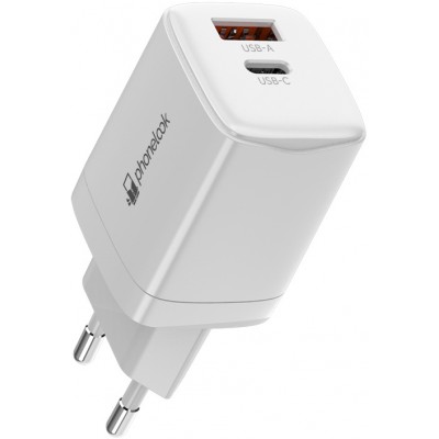 Ladegerät 20W USB und USB-C (Power Delivery) PhoneLook - Weiss