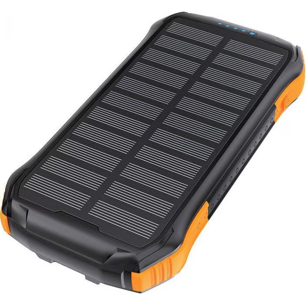 Choetech B659 Solar Power Bank 10000 mAh - Solarbetriebene externe Batterie mit Qi 5W Induktionsladegerät - Schwarz