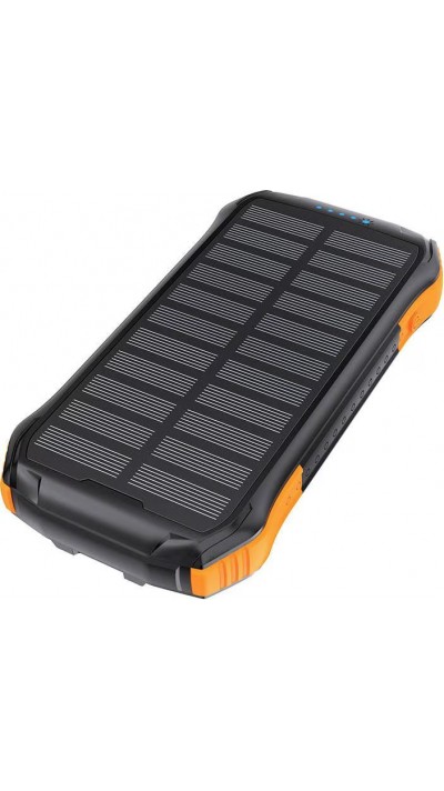 Choetech B659 Solar Power Bank 10000 mAh - Solarbetriebene externe Batterie mit Qi 5W Induktionsladegerät - Schwarz