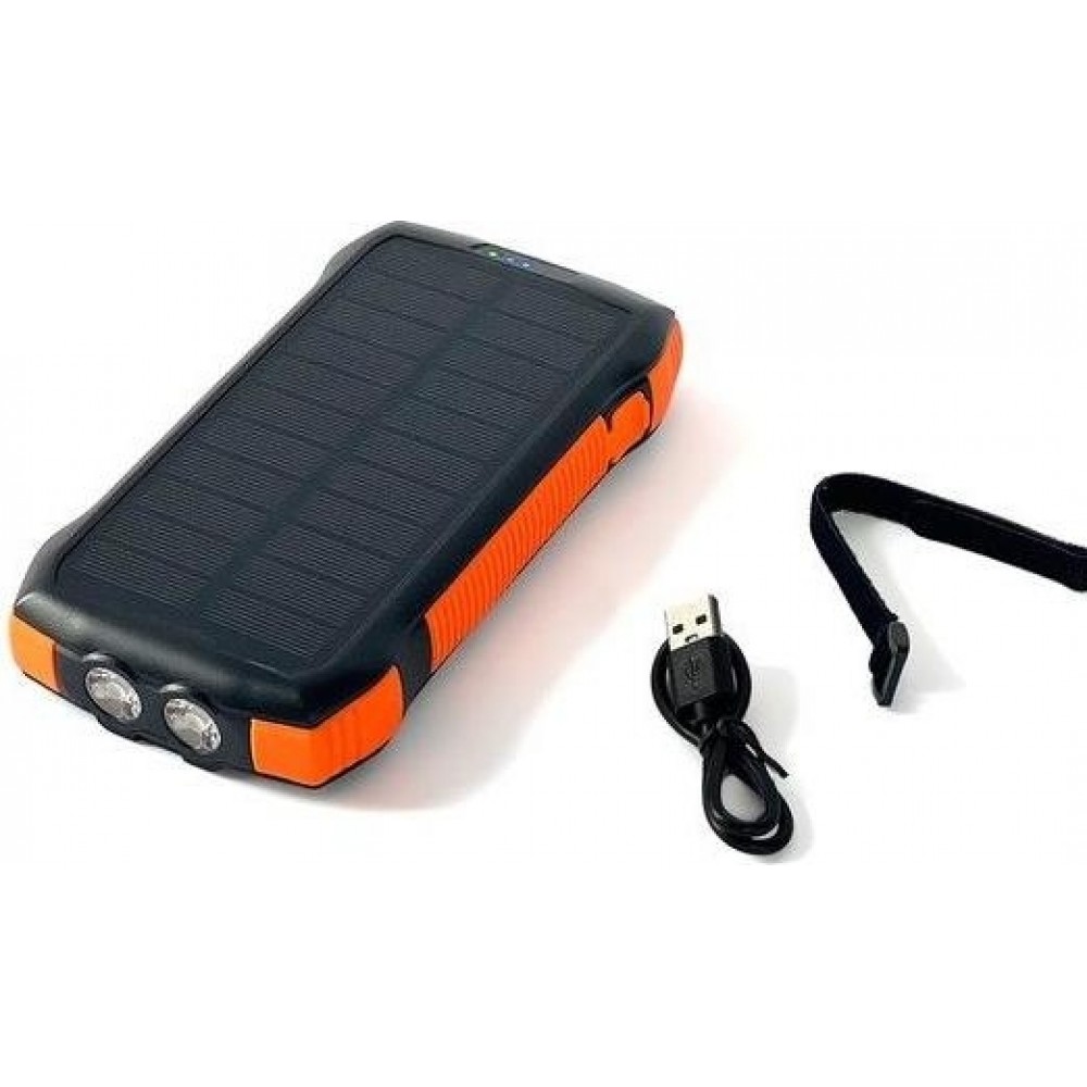 Choetech B659 Solar Power Bank 10000 mAh - Solarbetriebene externe Batterie mit Qi 5W Induktionsladegerät - Schwarz