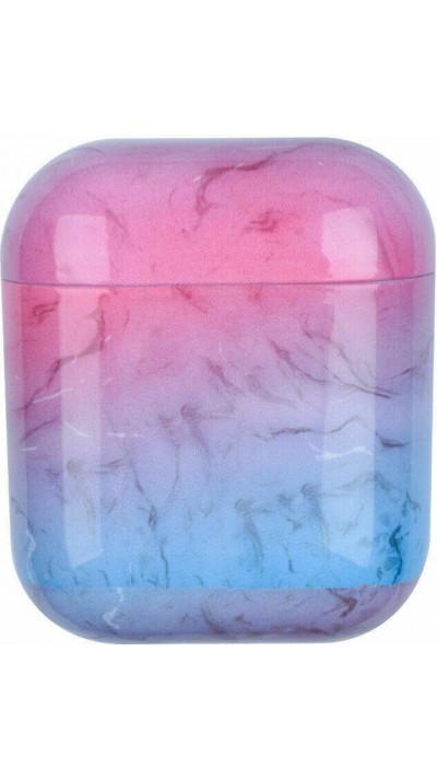 Hülle AirPods 1 / 2 - Marble blau - Rosa