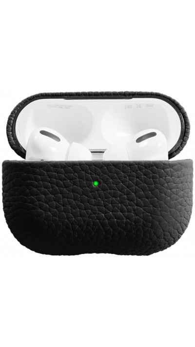 AirPods 3 Case Hülle - Schock absorbierend luxus case Echtleder - Schwarz