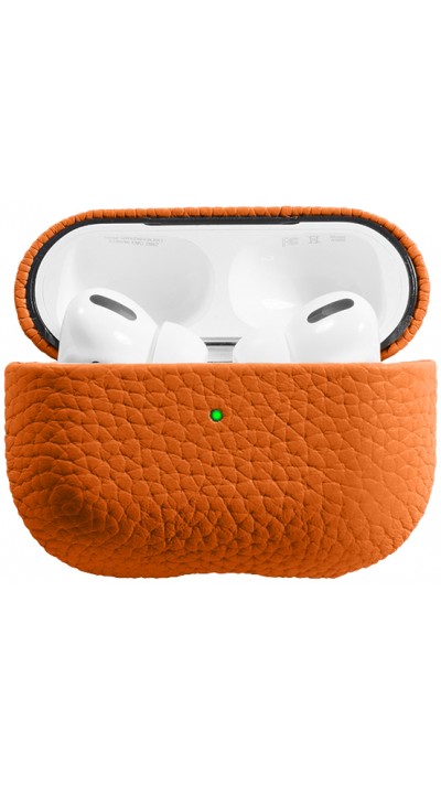 AirPods 3 Case Hülle - Schock absorbierend luxus case Echtleder - Orange