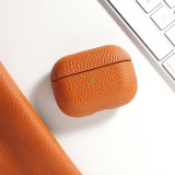 AirPods Pro Case Hülle - Schock absorbierend luxus case Echtleder - Orange