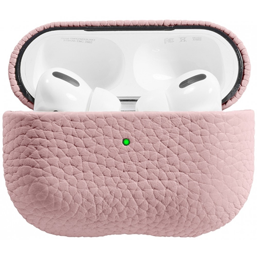 AirPods Pro Case Hülle - Schock absorbierend luxus case Echtleder - Rosa