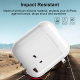 AirPods Pro Case Hülle - Silikon Gel durchsichtig mit Karabiner - Transparent